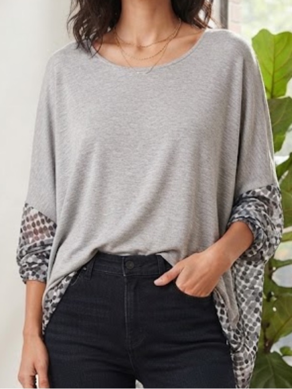 Bobeau Gray Top
